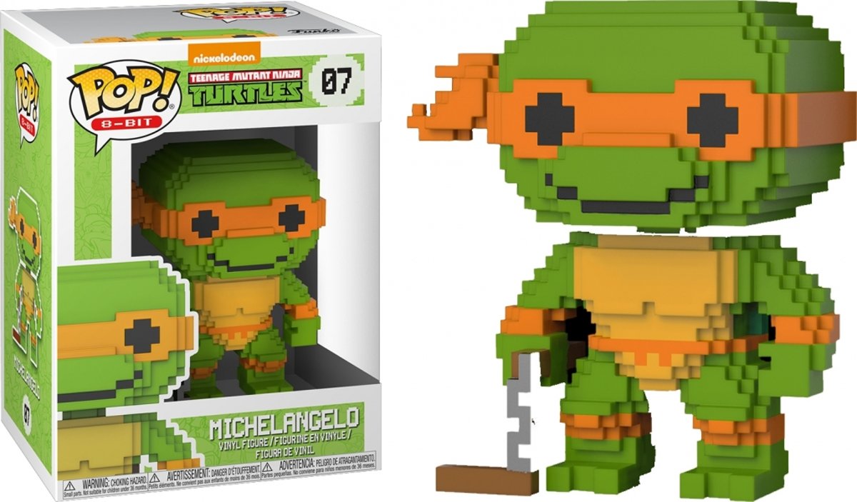 Pop 8 Bit Teenage Mutant Ninja Turtles Michelangelo Vinyl Figure