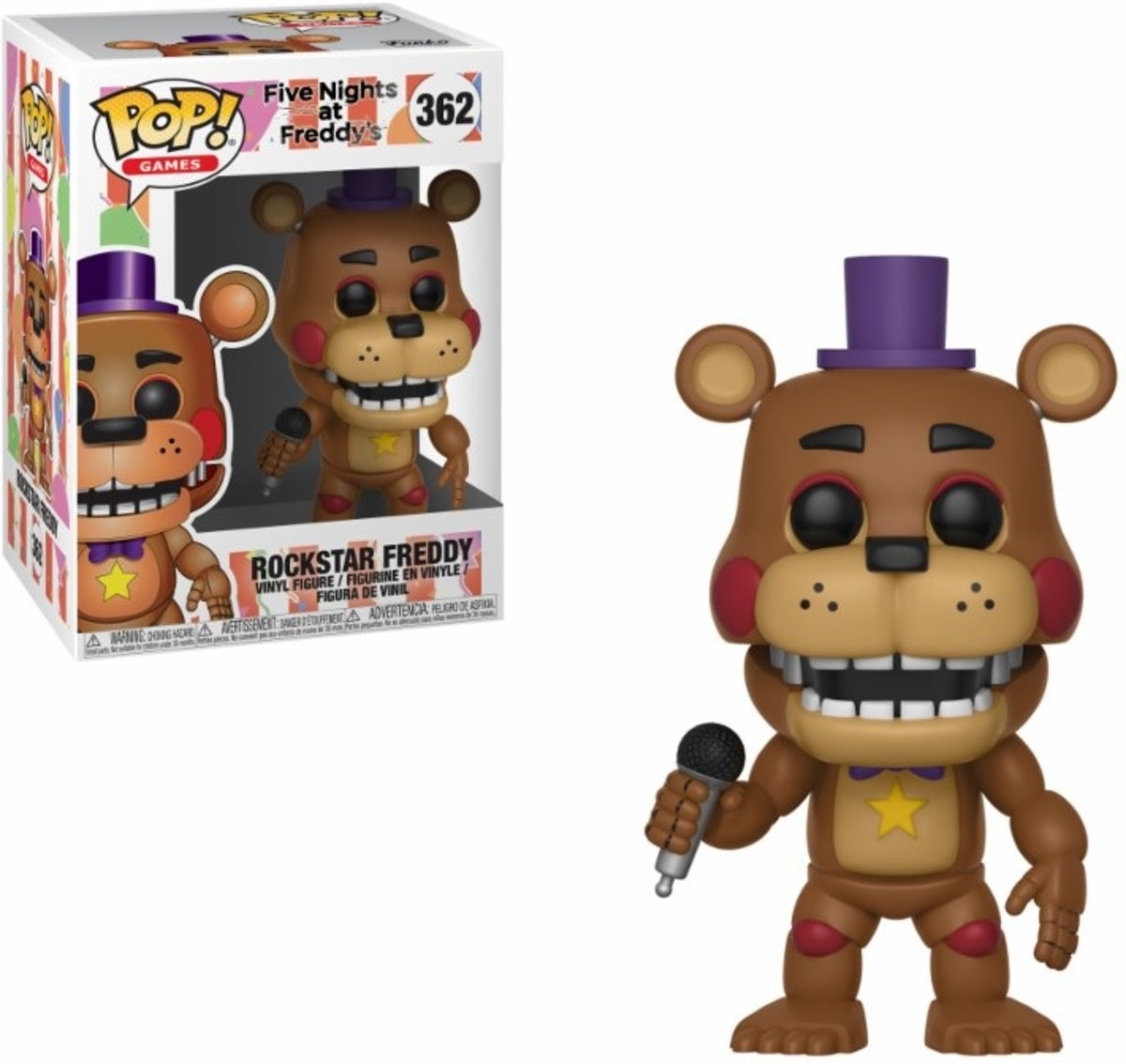 Pop Five Nights at Freddys Pizza Sim Rockstar Freddy Vinyl Figure