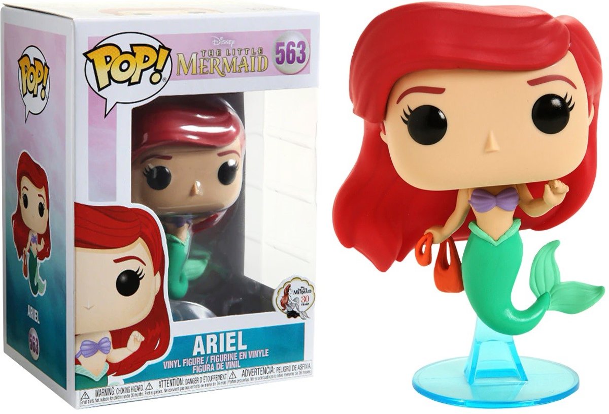 Pop Little Mermaid Ariel with Bag Vinyl Figure