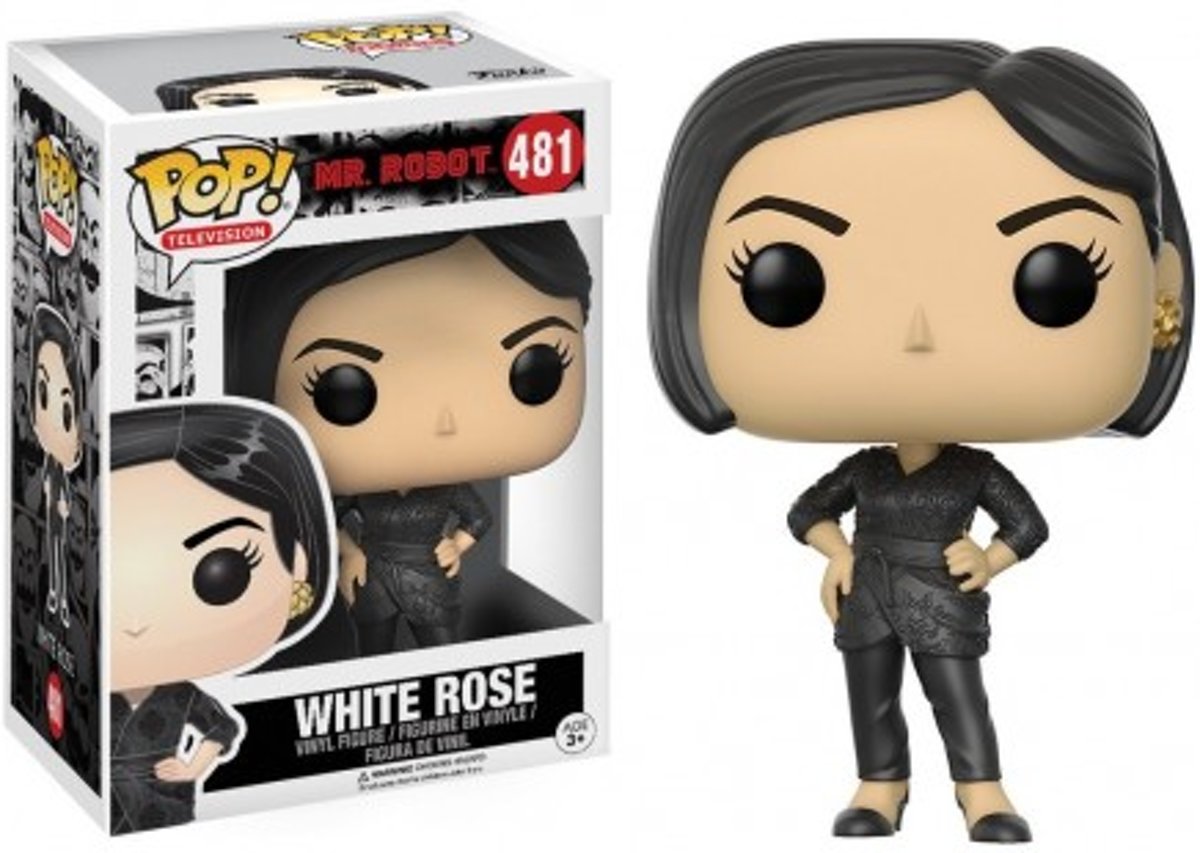 Pop MR Robot White Rose Vinyl Figure