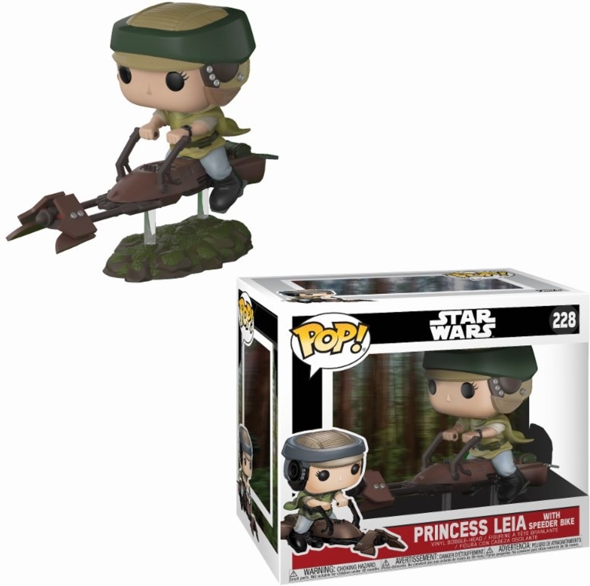 STAR WARS - Bobble Head POP N  228 - Princess Leia With Bike