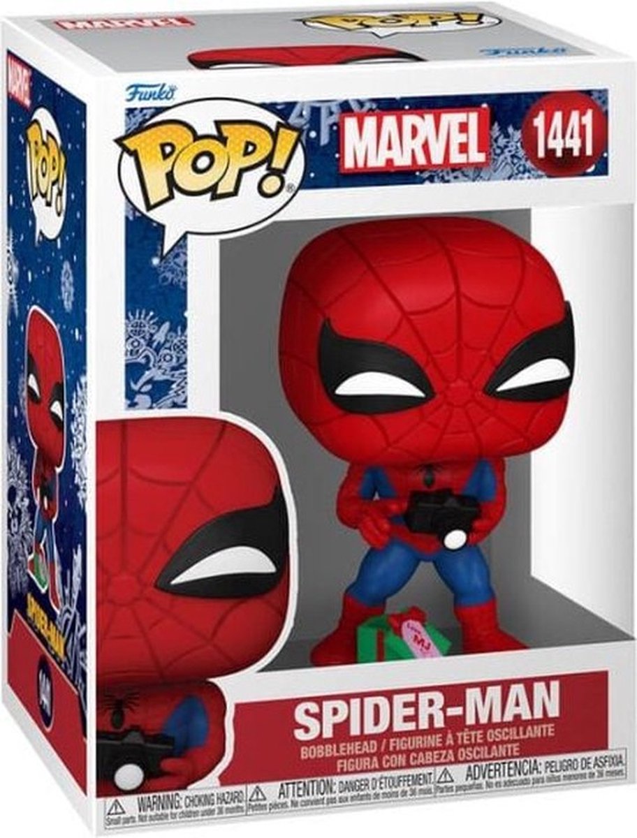 Spider-Man Spider-Man (Holiday) vinylfiguur 1441   Pop! meerkleurig