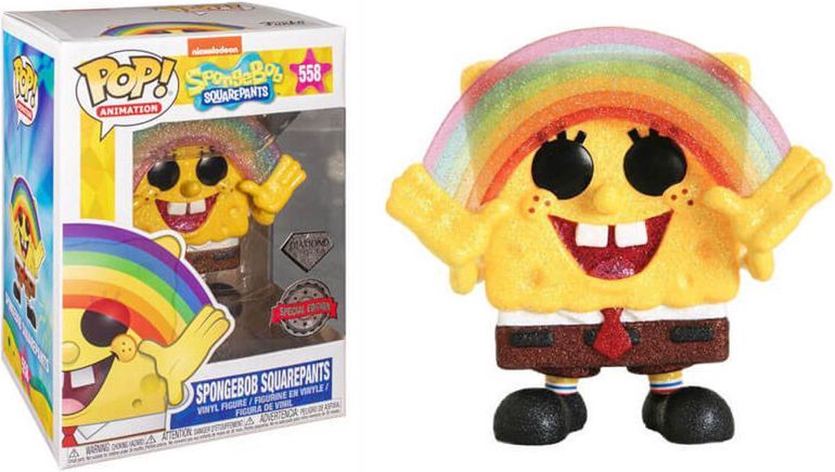 SpongeBob with Rainbow Glitter -   Pop! - SpongeBob Squarepants