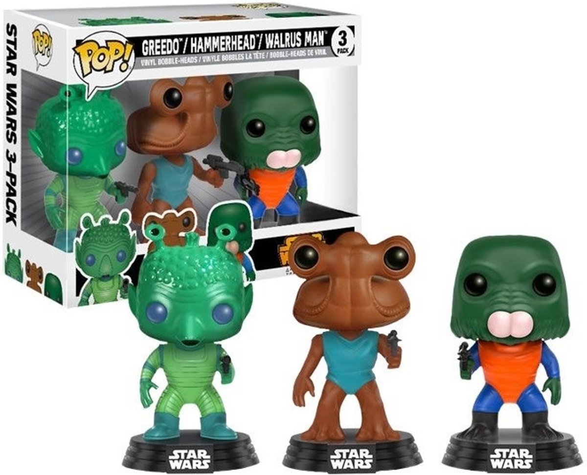 Star Wars POP! Vinyl Figures Greedo, Hammerhead & Walrus Man 3-Pack 9 cm