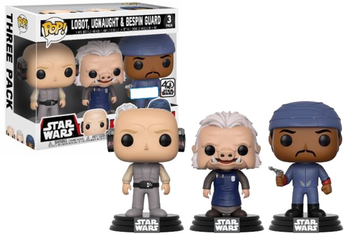 Star Wars POP! Vinyl Figures Lobot, Ugnaught & Bespin Guard 3-Pack 9 cm