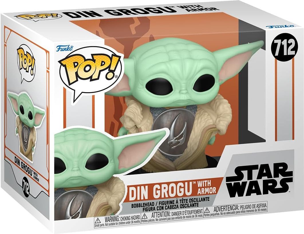 Star Wars The Mandalorian   Pop Vinyl: Din Grogu with Armor