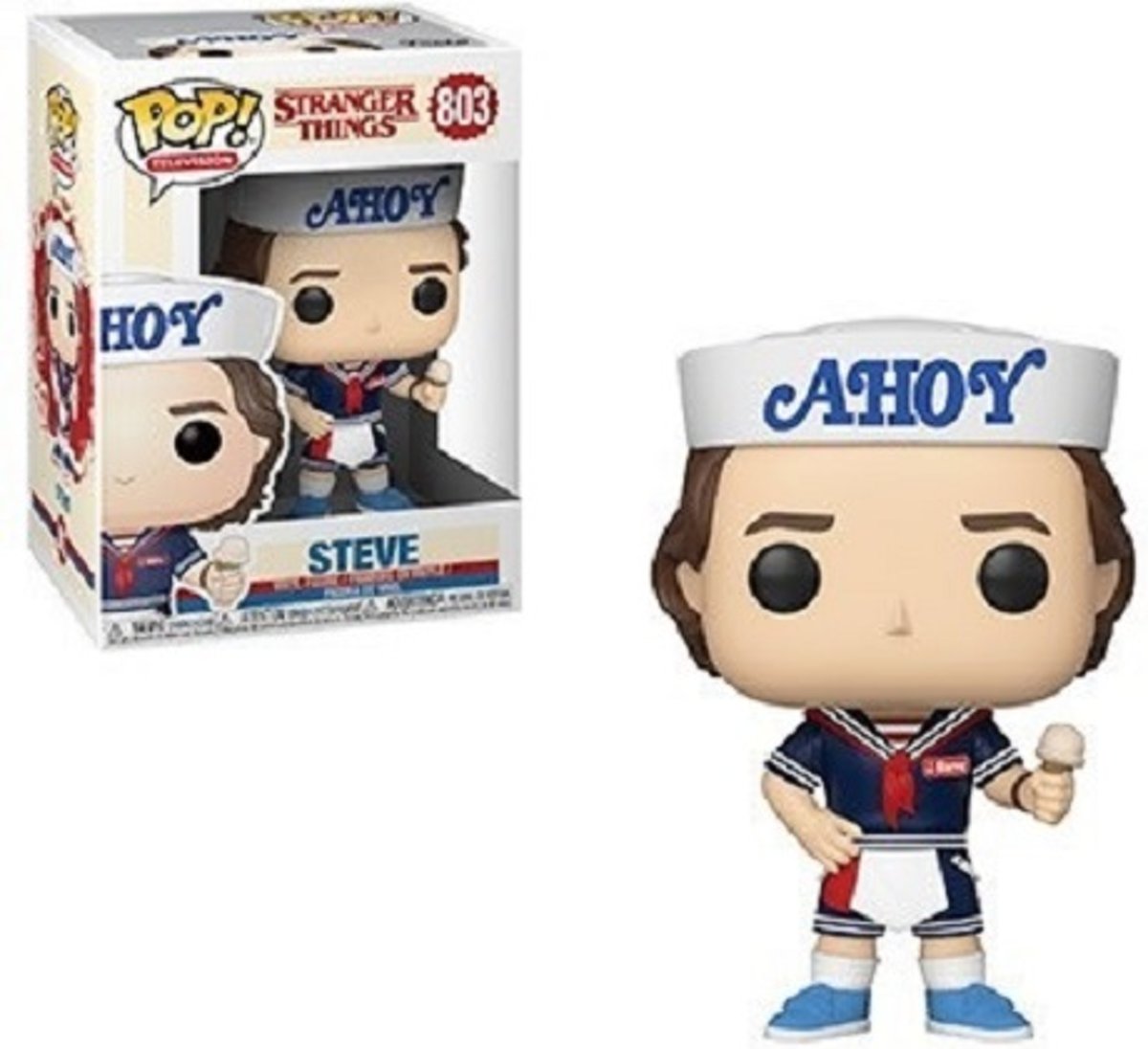 Stranger Things Season 3 POP! Vinyl Figure Steve w/Hat and Ice Cream 9 cm