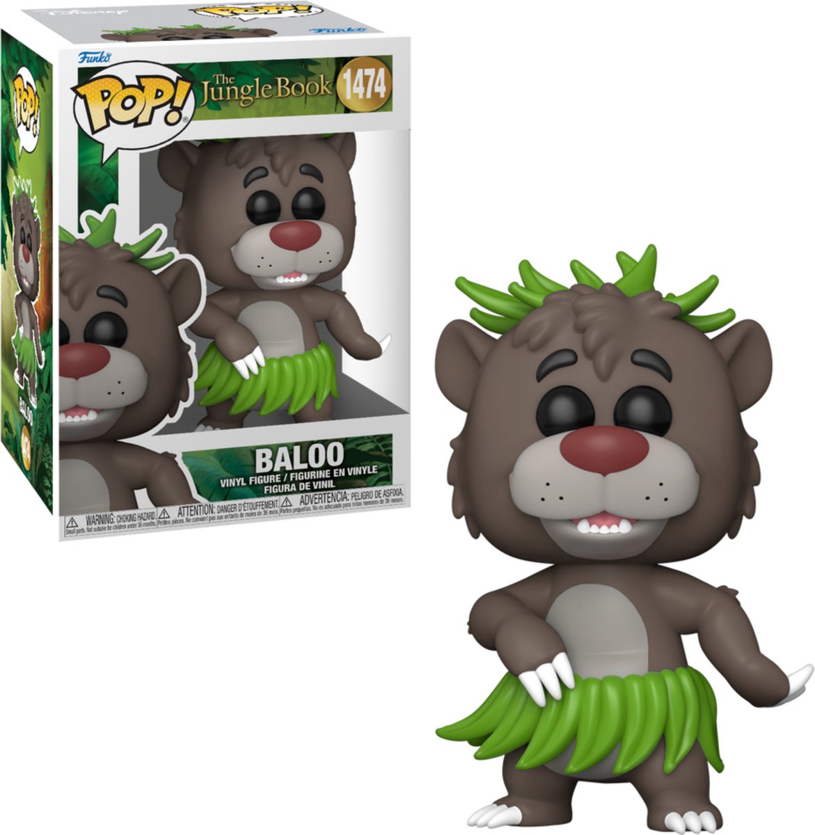 The Jungle Book Baloo vinylfiguur 1474   Pop! meerkleurig