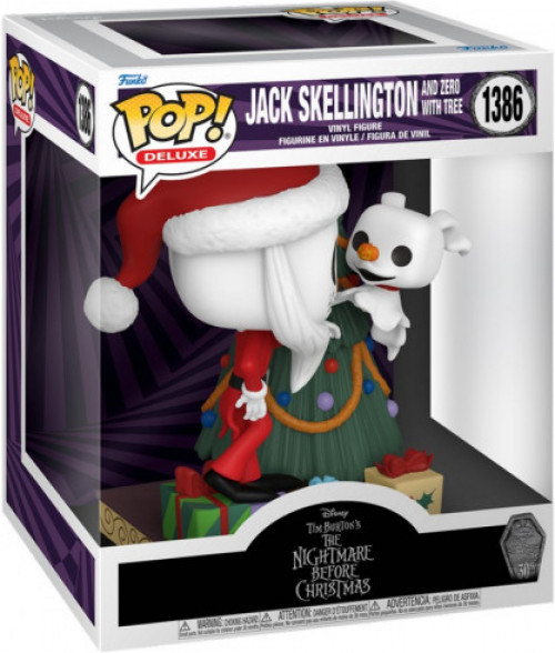 The Nightmare Before Christmas 30th Anniversary   Pop Deluxe Vinyl: Jack and Zero With Tree