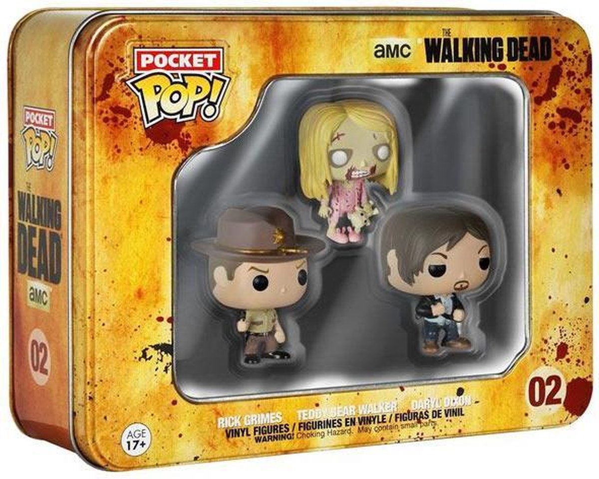 The Walking Dead Pocket POP Vinyls 02 Tin Box 3 pakket