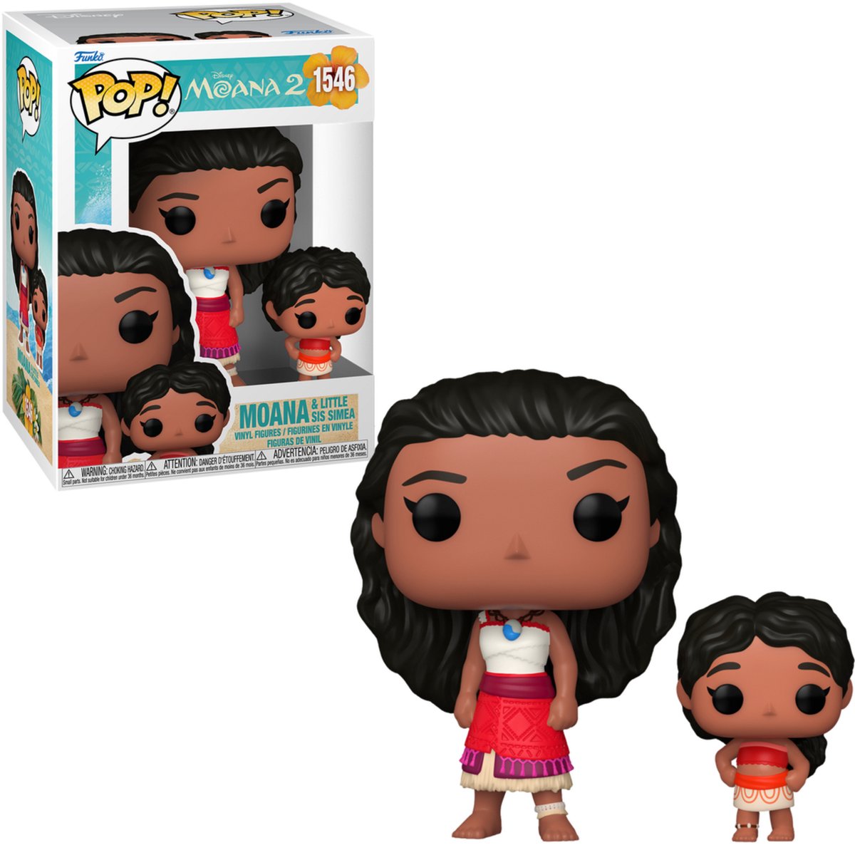 Vaiana 2 - Moana & Little Sis Simea vinylfiguur 1546   Pop! meerkleurig PVC -
