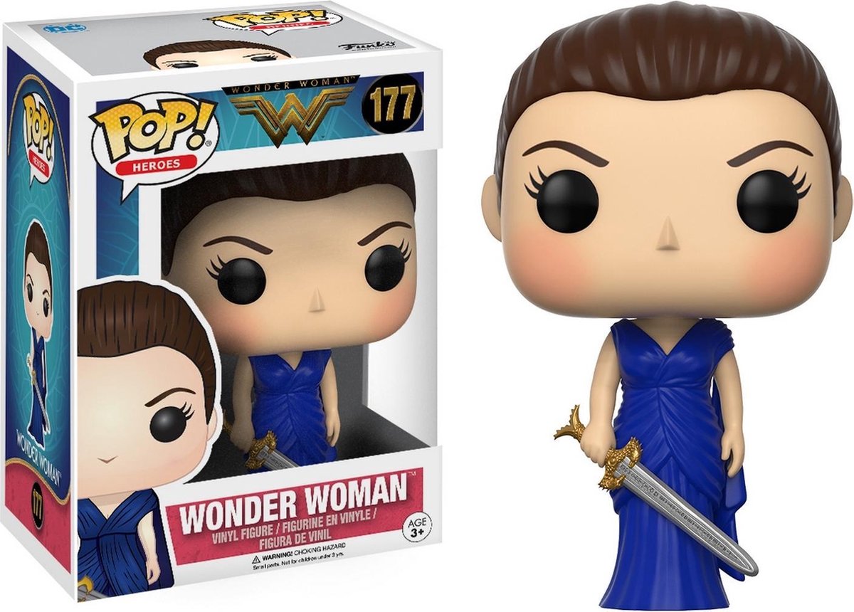 WONDER WOMAN - Bobble Head POP N° 177 - Wonder Woman in Blue Gown