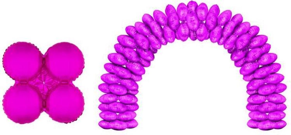 Folieballonnen ballonboog Fuchsia (10 stuks)