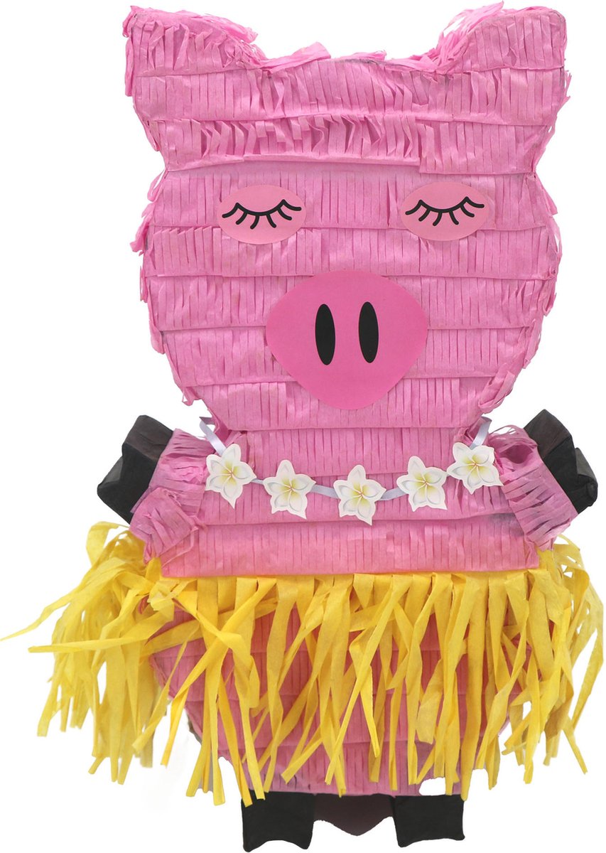 Funny Fashion Pinata van papier - Biggetje/Varken thema - 42 x 26 cm - Feestartikelen Verjaardag