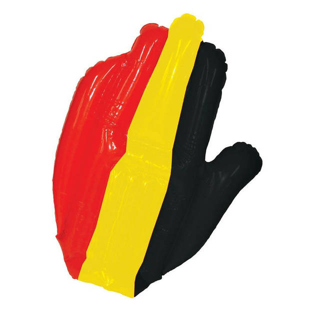 Funny Fashion Supporters feestartikelen - opblaasbare hand - vlag Belgie - 38 cm - Opblaasfiguren