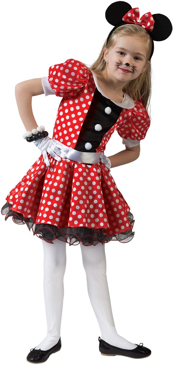 Minnie Mouse kostuum - verkleedkleding - Maat 116