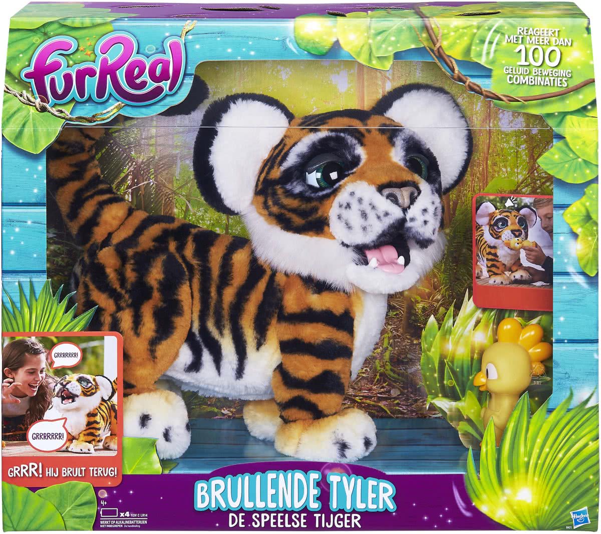   Brullende Tyler, de Speelse Tijger - Interactieve knuffel