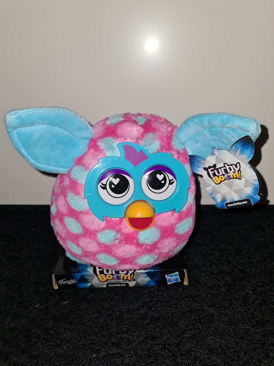 Furby Boom Knuffel Roze/Blauw Stippen