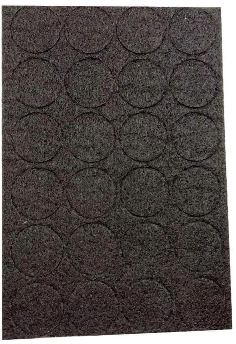 FLE - Plakvilt bruin rond Ø 2,8 cm en hoogte 0,35 cm van vilt - 24 stuks