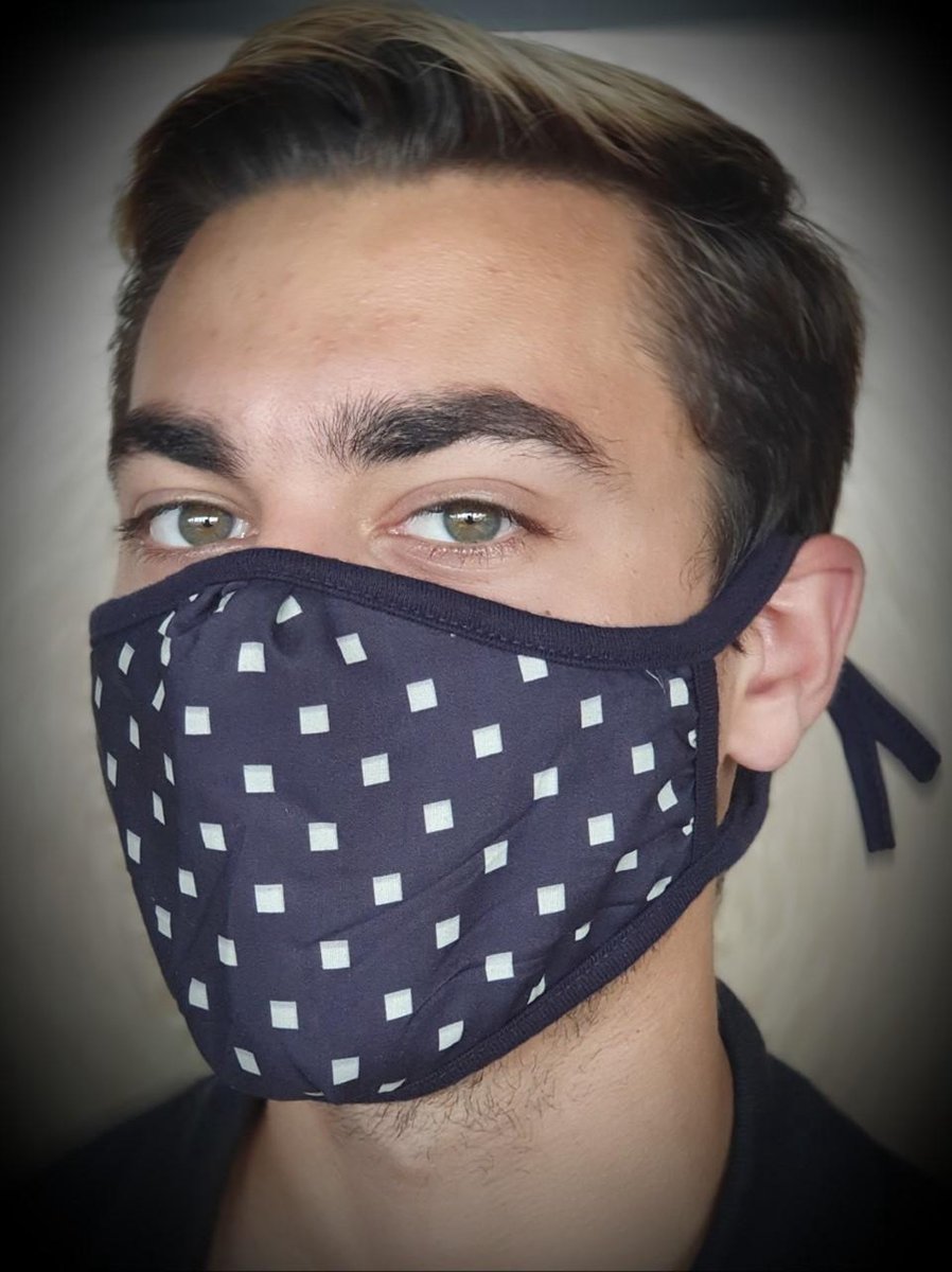 Modieuze-Unisex-100% katoenen maskers-Afstelbare bandjes-Mondkapje-mask-herbruikbaar-wasbaar-Trendy-geschikt voor OV