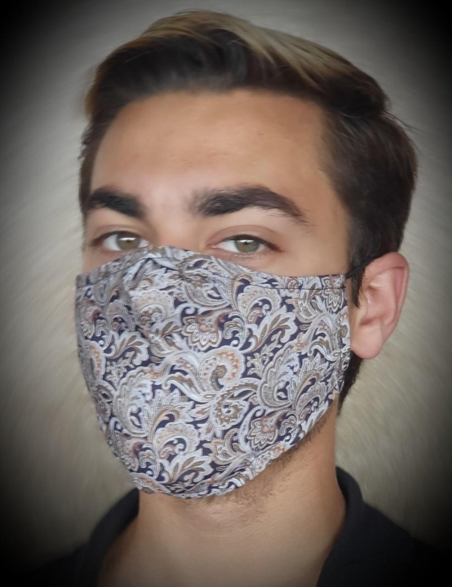 Modieuze-Unisex-100% katoenen maskers-Elastische bandjes-Mondkapje-mask-herbruikbaar-wasbaar-Trendy-geschikt voor OV