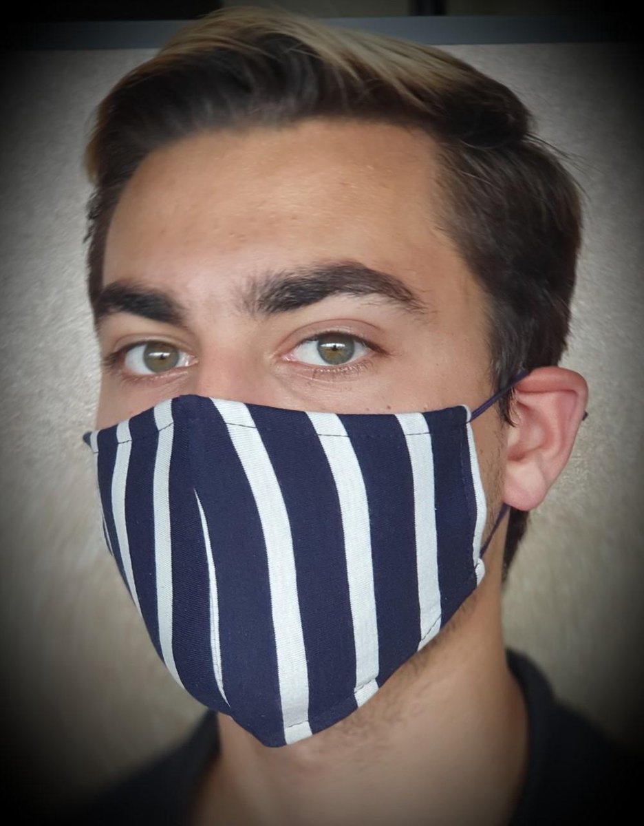 Modieuze-Unisex-100% katoenen maskers-Elastische bandjes-Mondkapje-mask-herbruikbaar-wasbaar-Trendy-geschikt voor OV