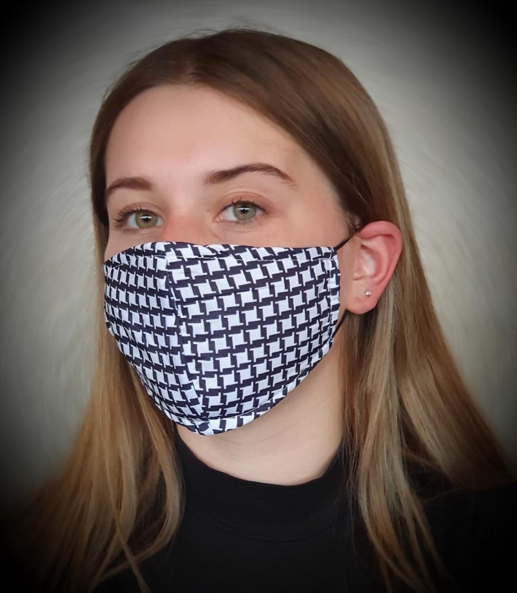 Modieuze-Unisex-100% katoenen maskers-Elastische bandjes-Mondkapje-mask-herbruikbaar-wasbaar-Trendy-geschikt voor OV