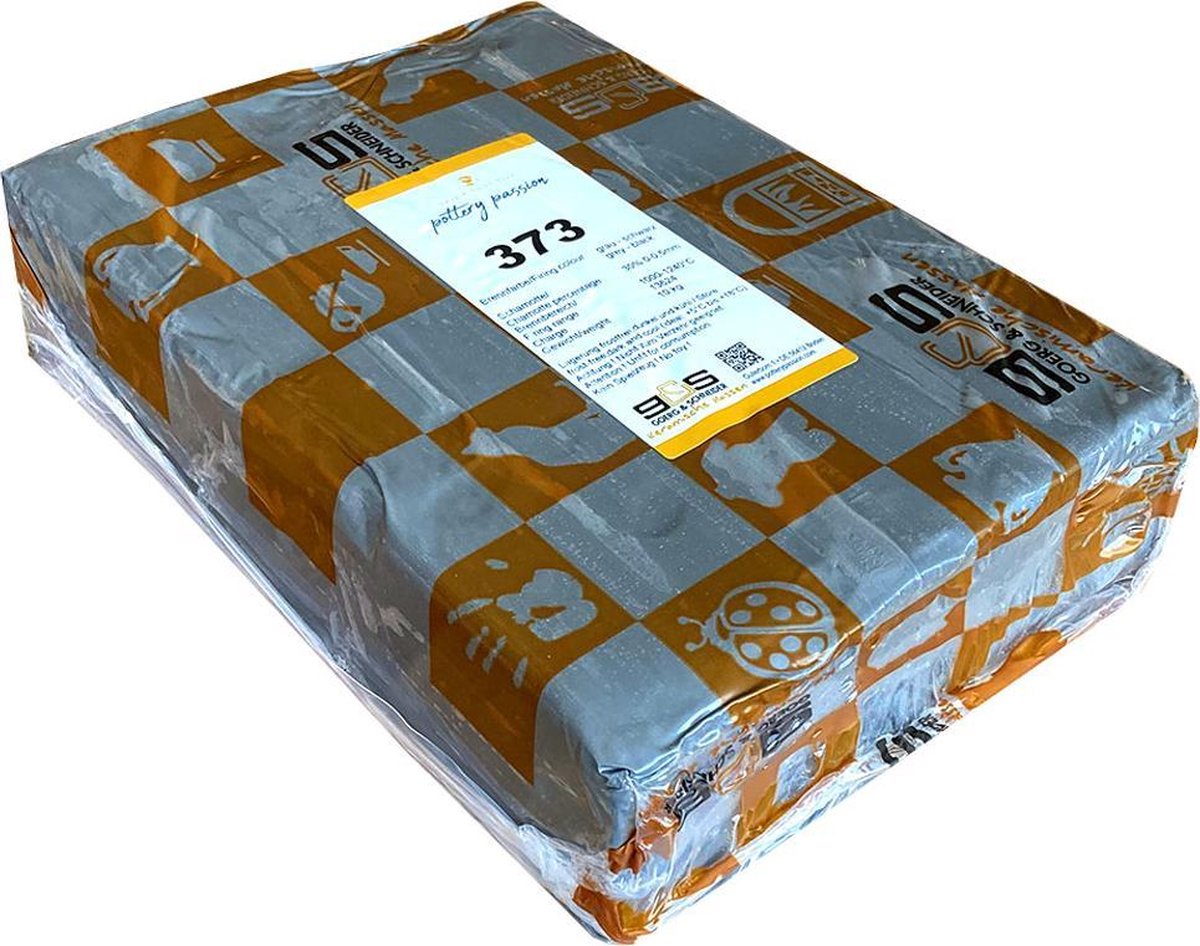 G&S 373 Grijs/ zwart boetseerklei steengoed – blok klei van 10kg