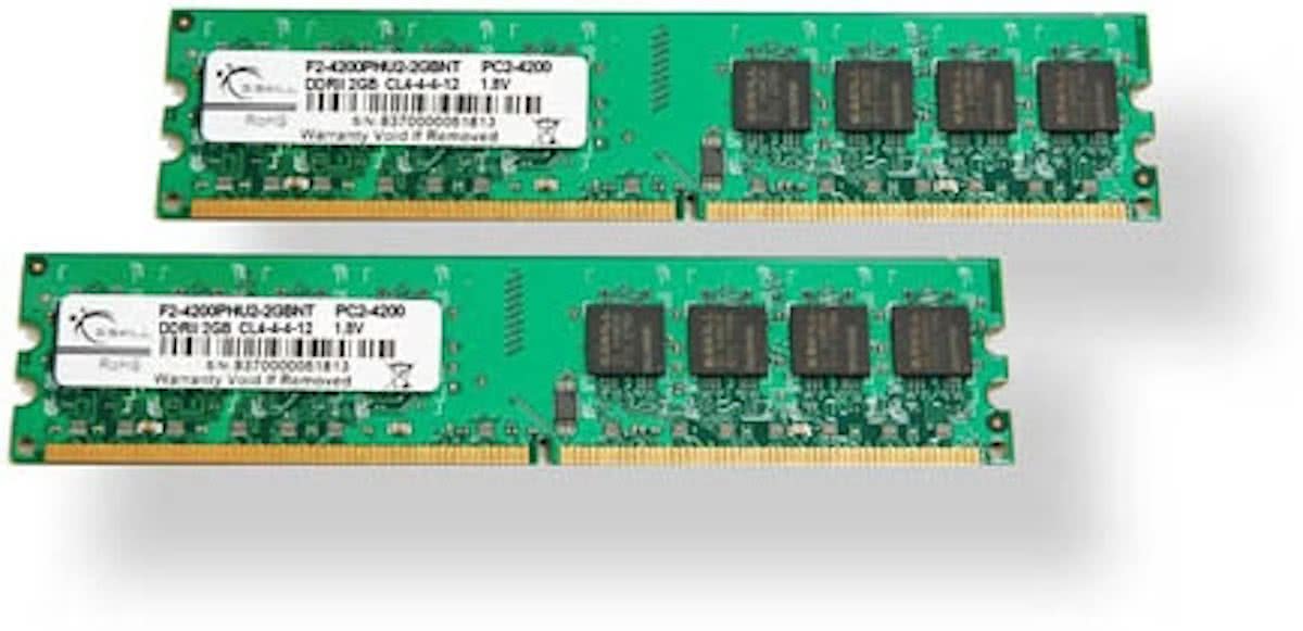 G.Skill 4GB PC2-6400 Kit 4GB DDR2 800MHz geheugenmodule