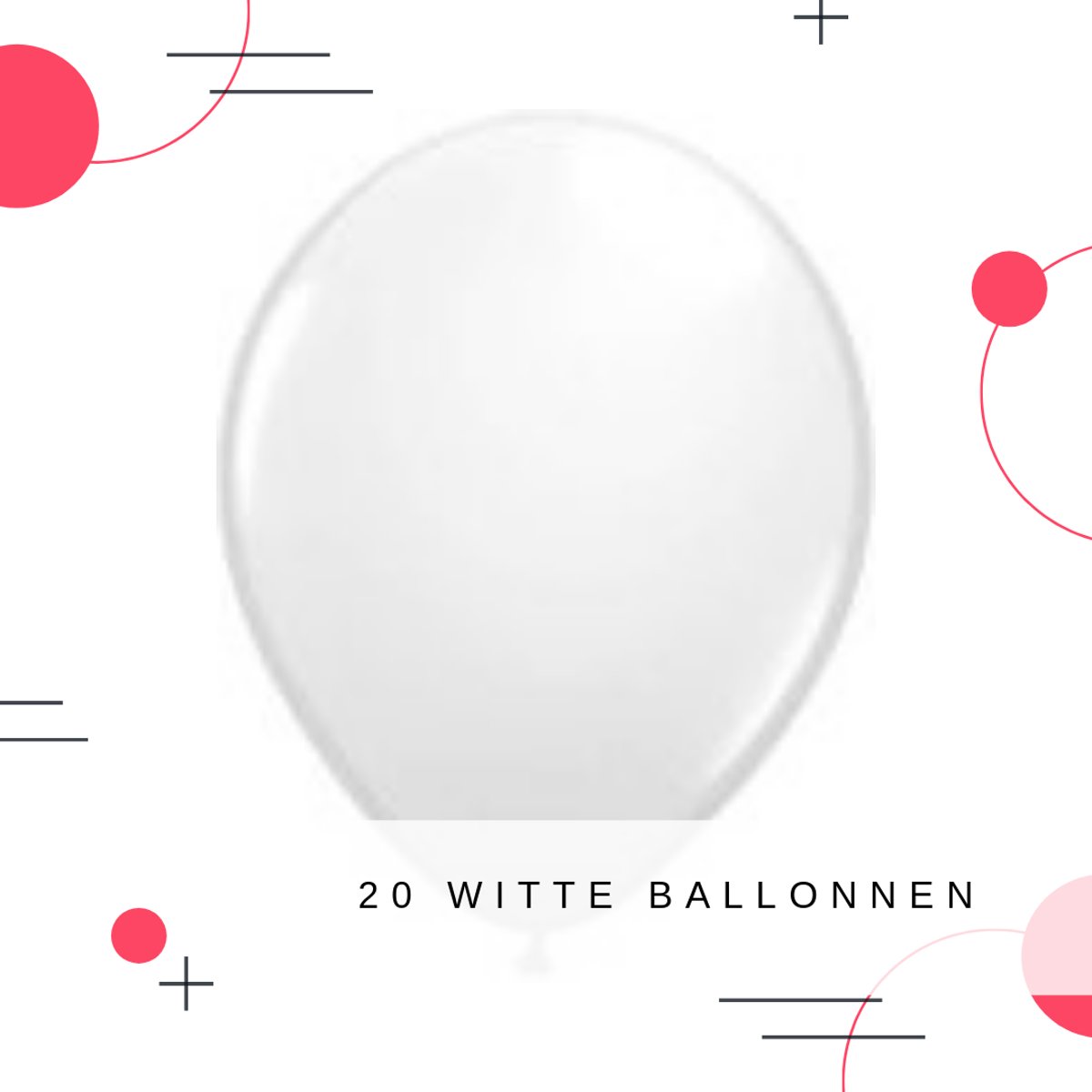 20 x witte helium ballonnen