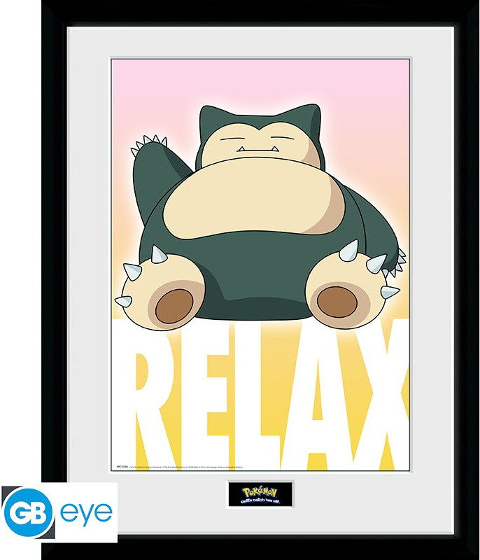 Pokemon Framed Print - Snorlax (30x40cm)