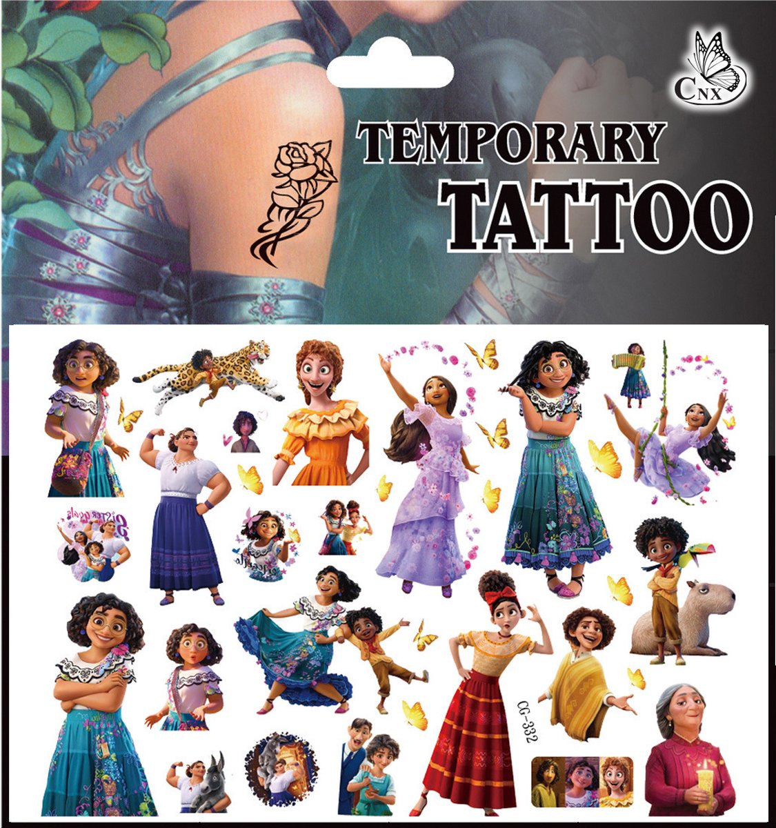 tattoos kinderen - tijdelijke tattoo - encanto - i