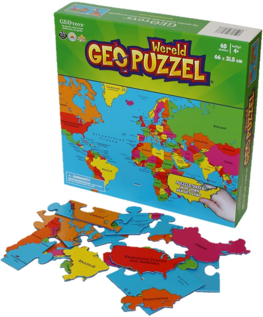 GEOToys Geopuzzel   - 68 puzzelstukjes