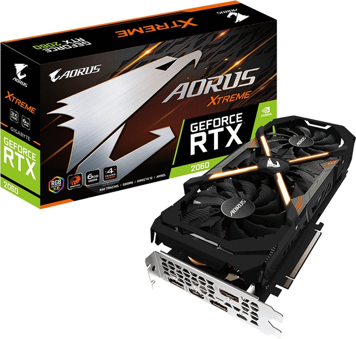 Gigabyte AORUS GeForce RTX 2060 XTREME 6G Grafische kaart