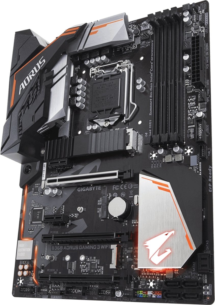 Gigabyte B360 AORUS GAMING 3 WIFI moederbord LGA 1151 (Socket H4) ATX Intel® B360