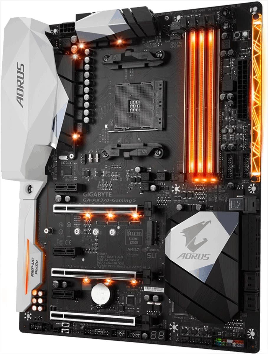 Gigabyte GA-AX370-GAMING 5 AMD X370 Socket AM4 ATX moederbord