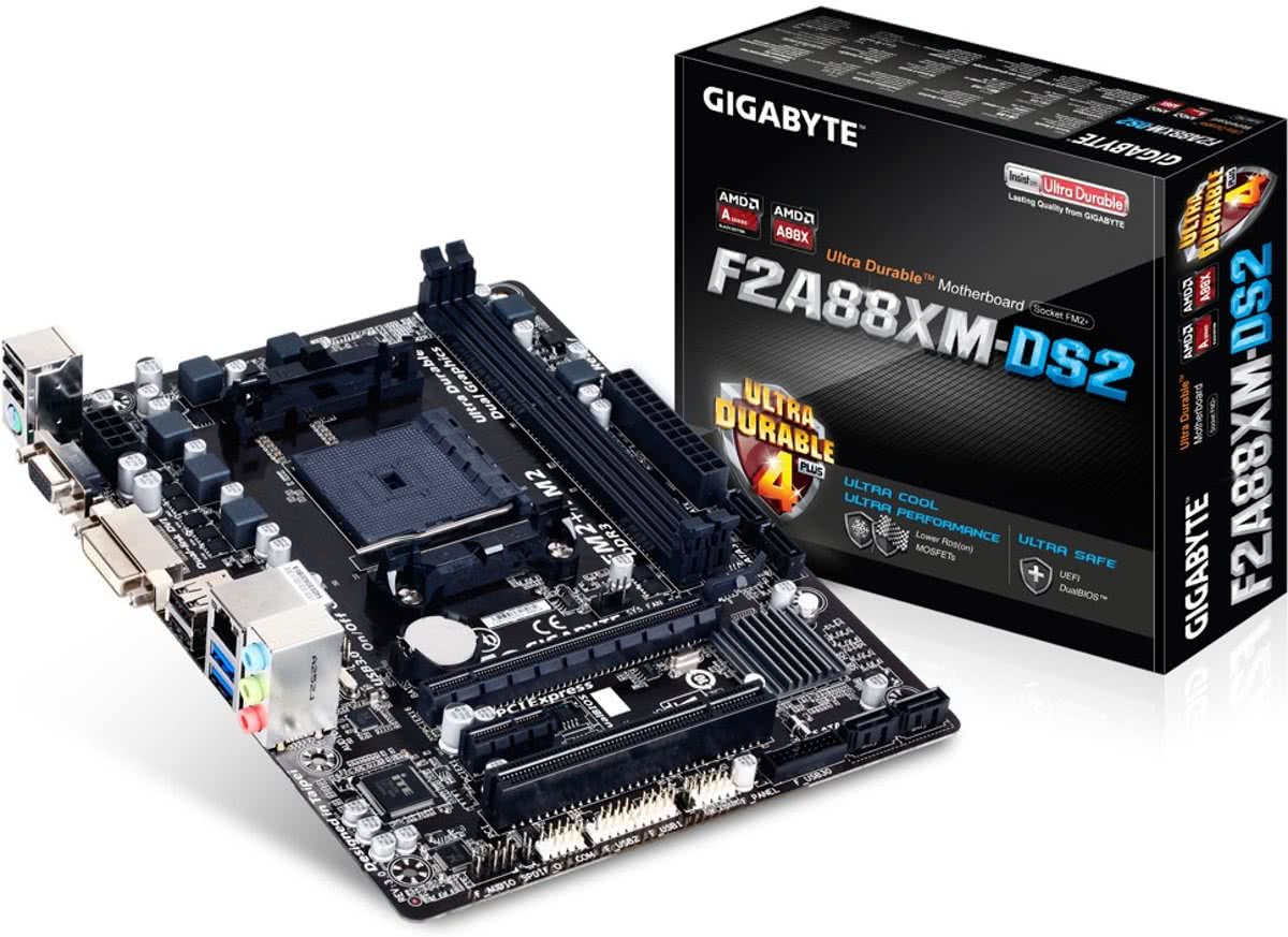 Gigabyte GA-F2A88XM-DS2 AMD A88X Socket FM2+ Micro ATX moederbord