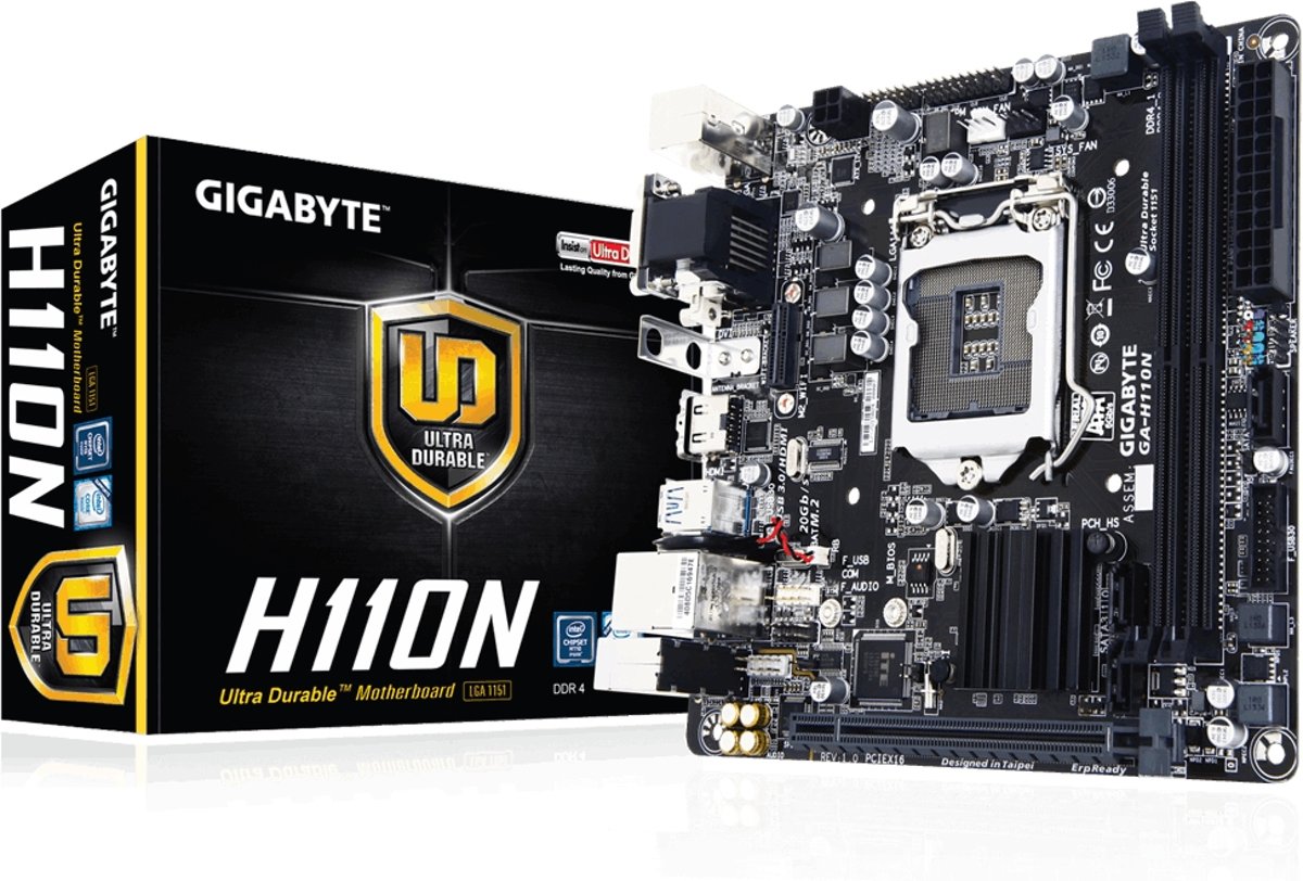 Gigabyte GA-H110N Intel® H110 Express Chipset Mini ITX moederbord