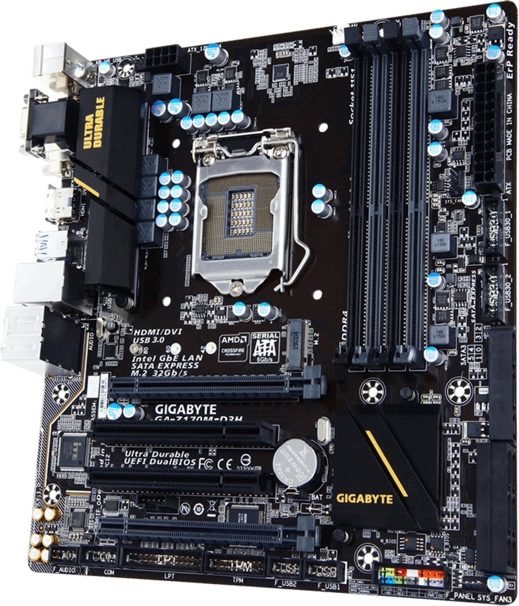 Gigabyte GA-H170M-D3H moederbord