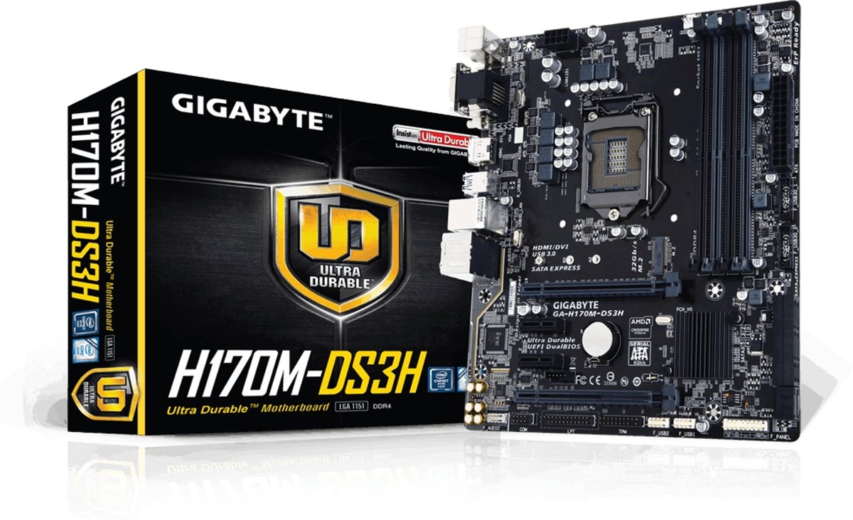 Gigabyte GA-H170M-DS3H moederbord LGA 1151 (Socket H4) Intel® H170 Micro ATX