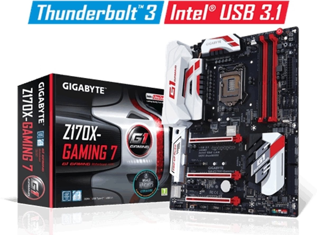 Gigabyte GA-Z170X-Gaming 7-EU Intel® Z170 Express Chipset LGA 1151 (Socket H4) ATX moederbord