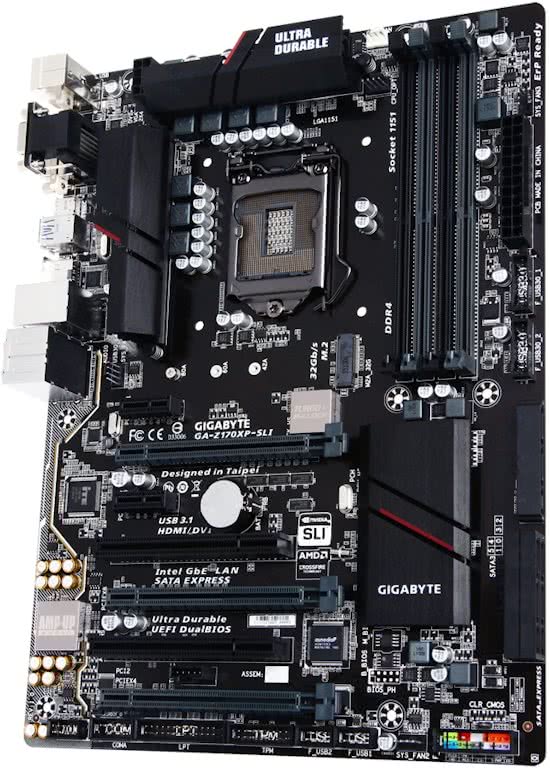 Gigabyte GA-Z170XP-SLI Intel® Z170 Express Chipset LGA 1151 (Socket H4) ATX moederbord