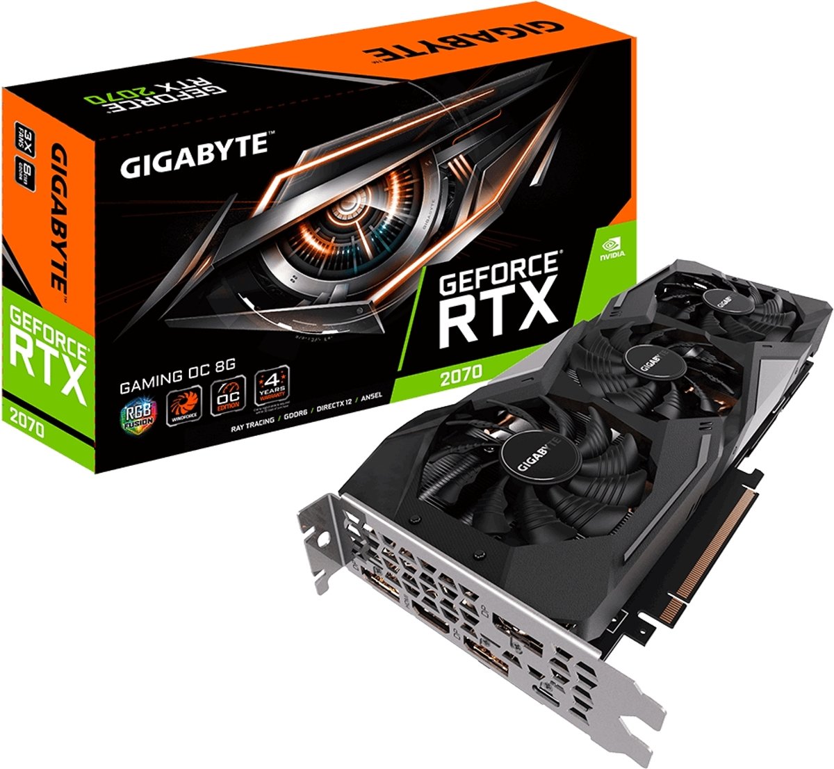 Gigabyte GV-N2070GAMING OC-8GC GeForce RTX 2070 8 GB GDDR6