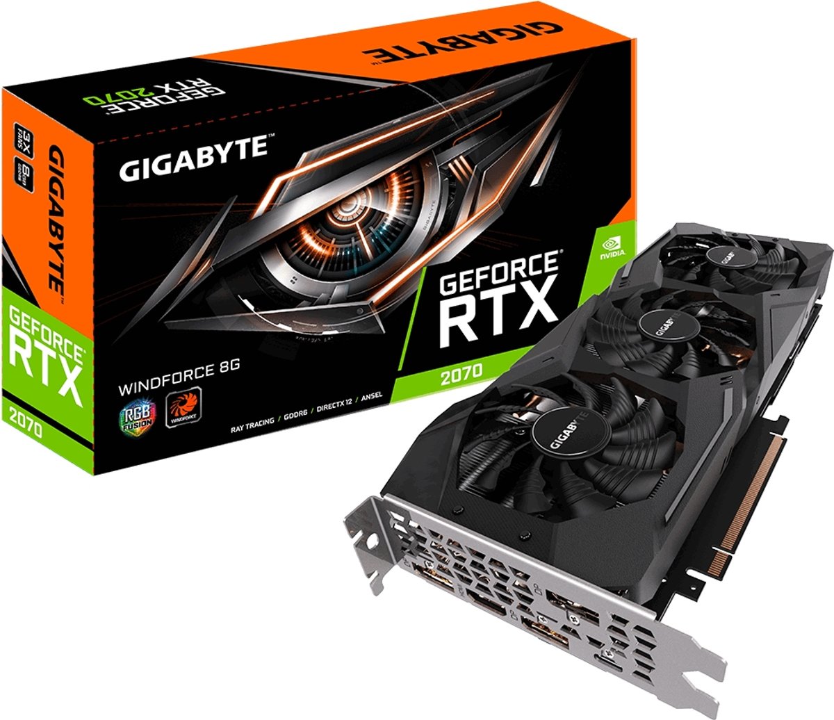 Gigabyte GV-N2070WF3-8GC videokaart GeForce RTX 2070 8 GB GDDR6