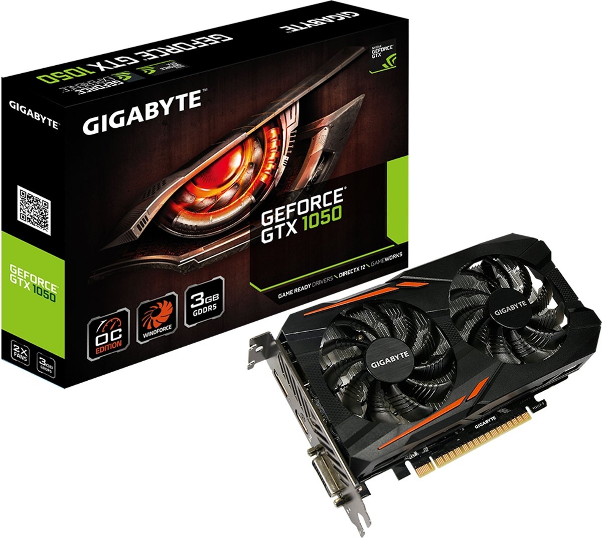 Gigabyte GeForce GTX 1050 OC 3G Grafische kaart