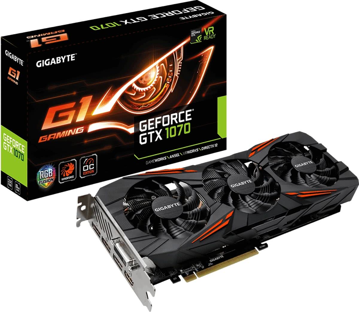 Gigabyte GeForce GTX 1070 G1 Gaming 8G GeForce GTX 1070 8GB GDDR5