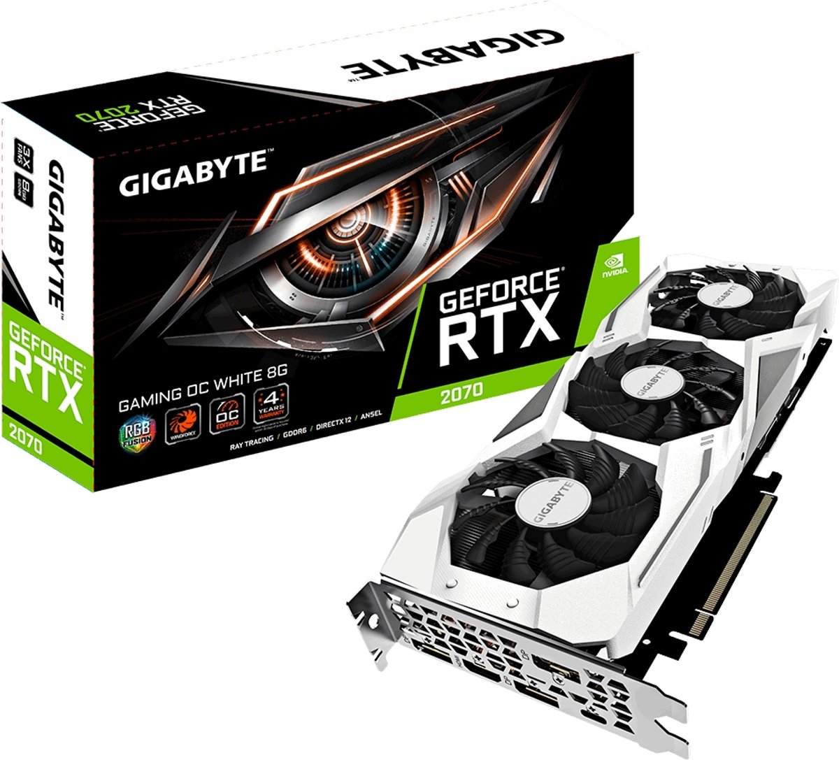 Gigabyte GeForce RTX 2070 Gaming OC White 8G Grafische kaart