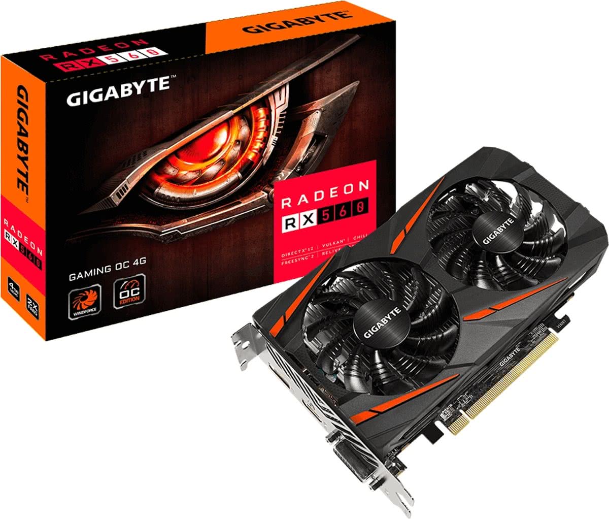 Gigabyte Radeon RX 560 Gaming OC 4G (rev. 2.0) Radeon RX 560 4GB GDDR5