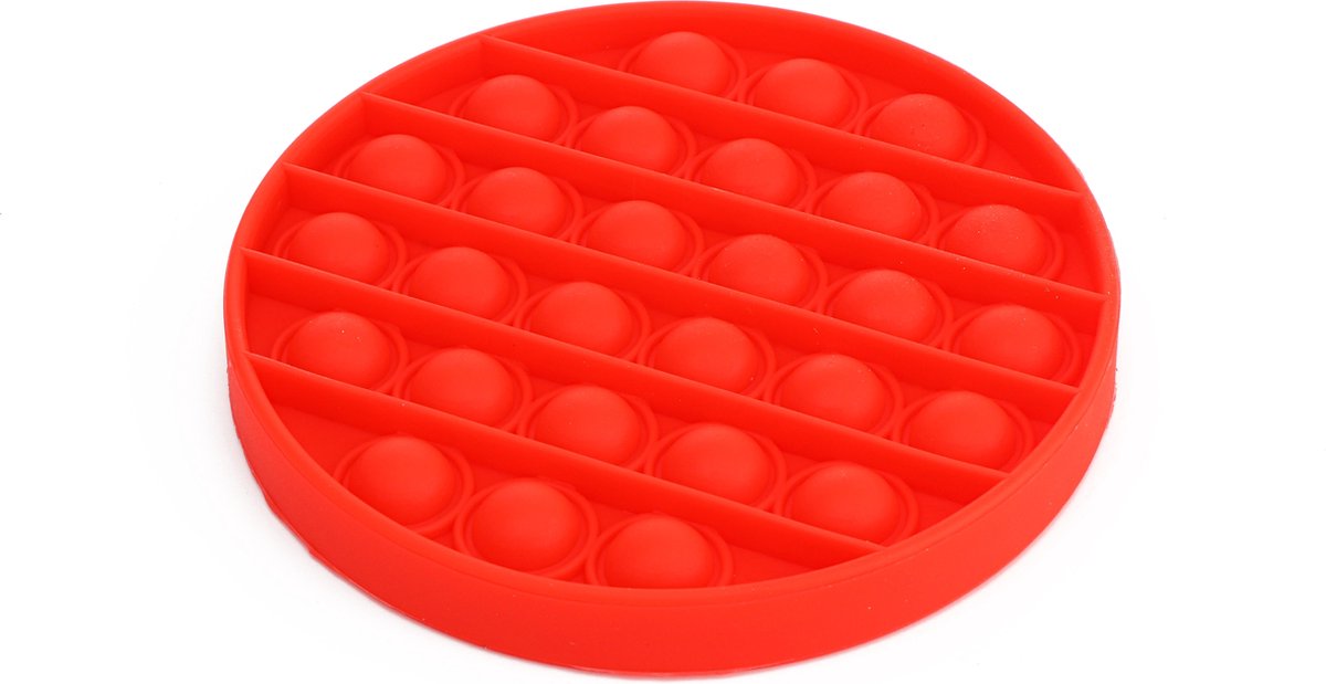 Plop Up! fidgetgame vorm 12,5cm kleur 2 stuks Paars en Rood