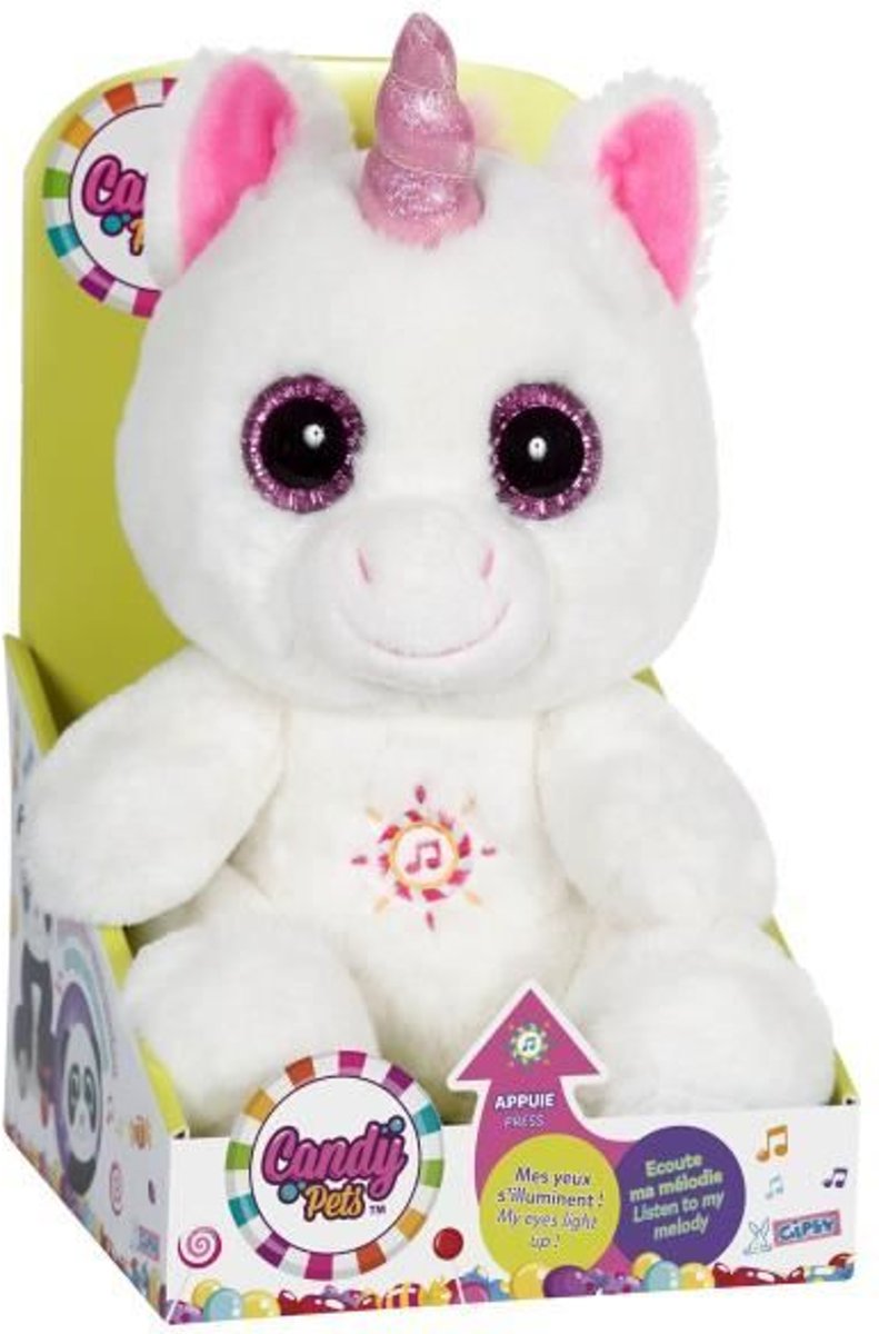 CANDY PETS Pluche Eenhoorn licht en geluid